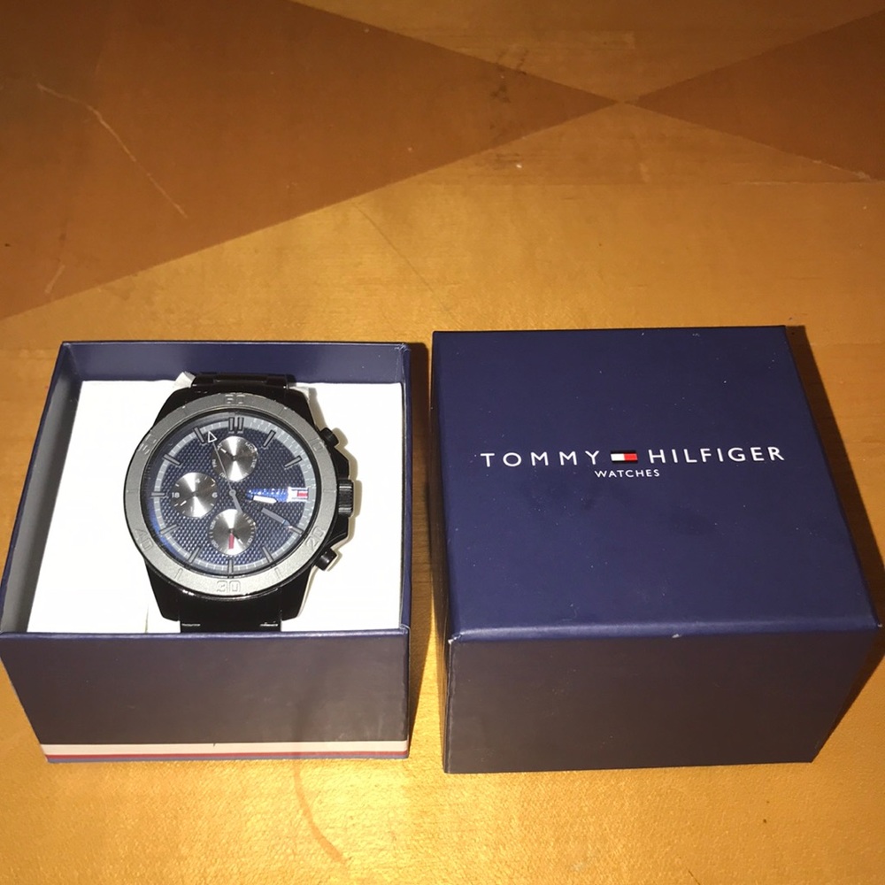 Black Tommy Hilfiger Watch.